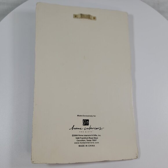 Home Interiors Wall Plaque Slate Look Fluted Relief Orchid Flower 11" x 7" - Picture 2 of 3